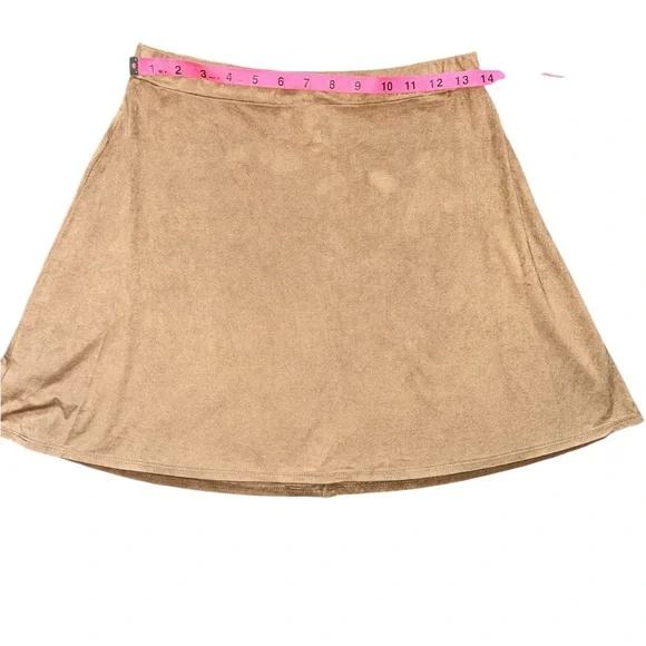 COMO Vintage Elegant Tan Button-Up Skirt Sz: M - Picture 3 of 6